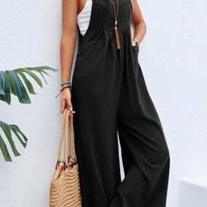 Black Wide-Leg Jumpsuit